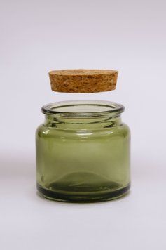 Скляна зелена баночка з корковою кришкою 100 мл JAR-GLA_GRRK_100 фото