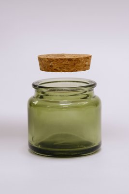 Скляна зелена баночка з корковою кришкою 100 мл JAR-GLA_GRRK_100 фото